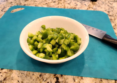 Diced green pepper