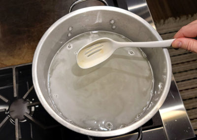 Boiling water for cooking noodles
