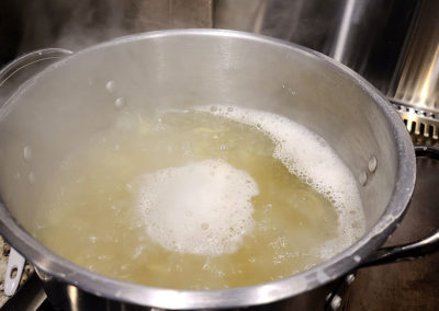 Boiling Elbow Noodle Water